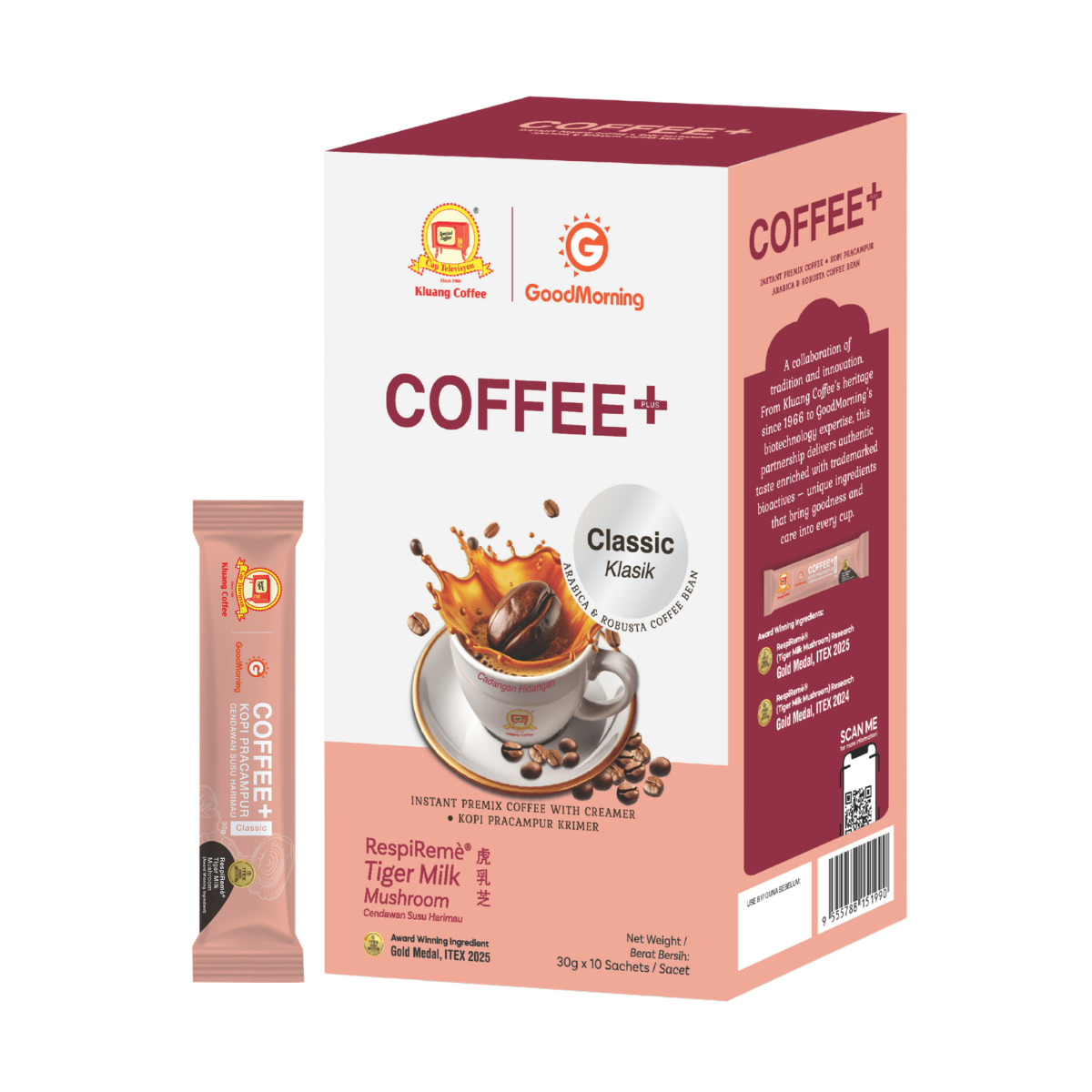 GoodMorning Coffee+ Tiger Milk Mushroom 3IN1 Classic