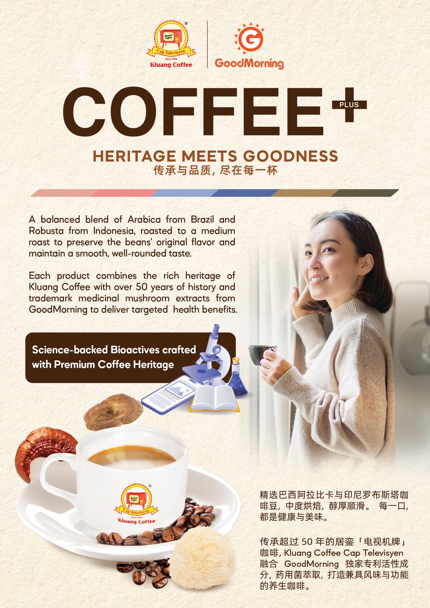 Coffee+ Instant Coffee with Lion's Mane Mushroom
