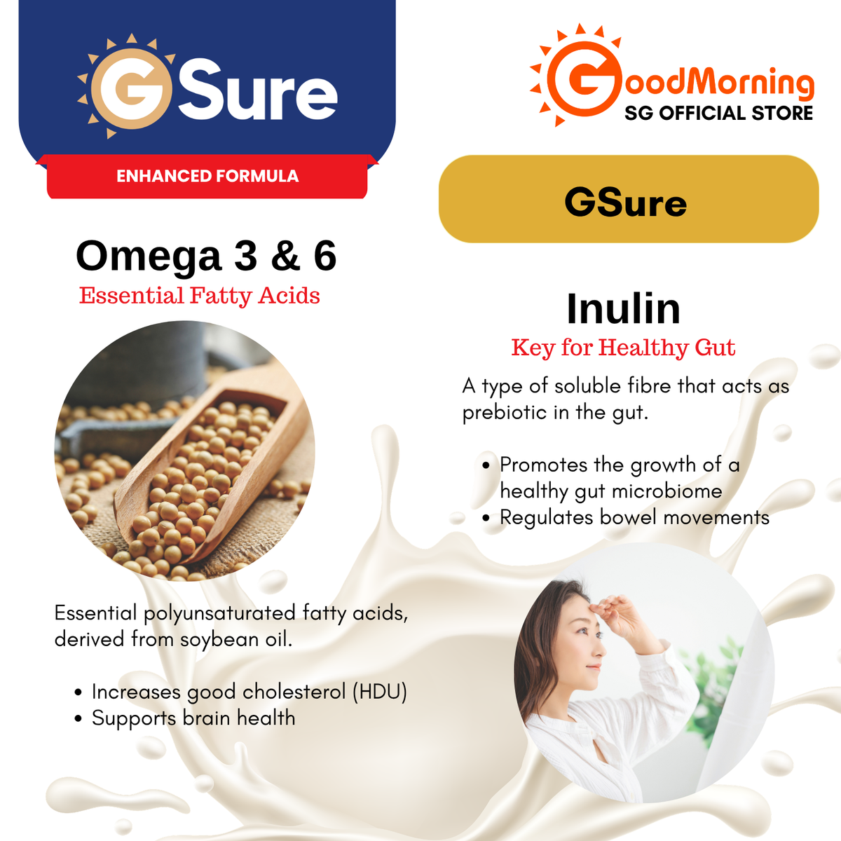 GoodMorning GSure Plant-Based Complete Nutritional Beverage 850gm