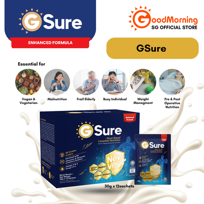 GoodMorning GSure Plant-Based Complete Nutritional Beverage 30g x 12sachets