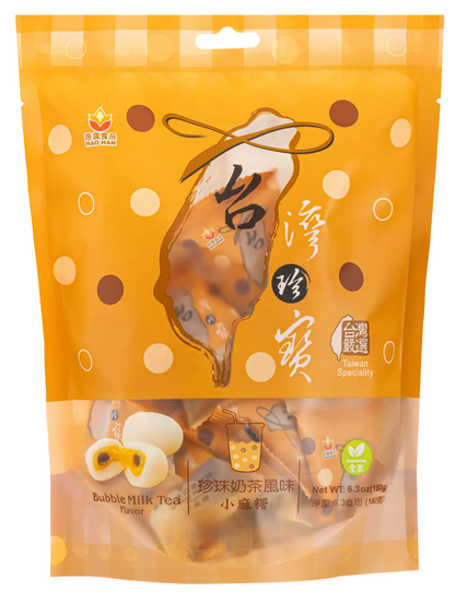 Hao Han Taiwan Mini Mochi | Strawberry, Green Tea, Bubble Milk Tea, Red Bean, Taro | Individual Pack