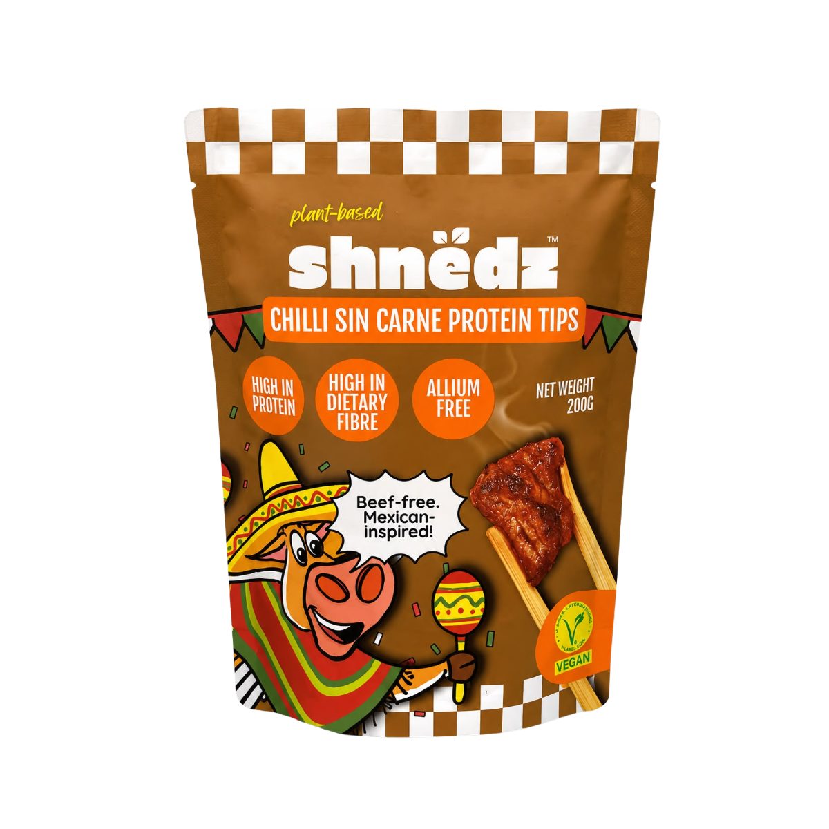 [Shnedz]  Plant-Based Chilli Sin Carne Protein Tips (200g)