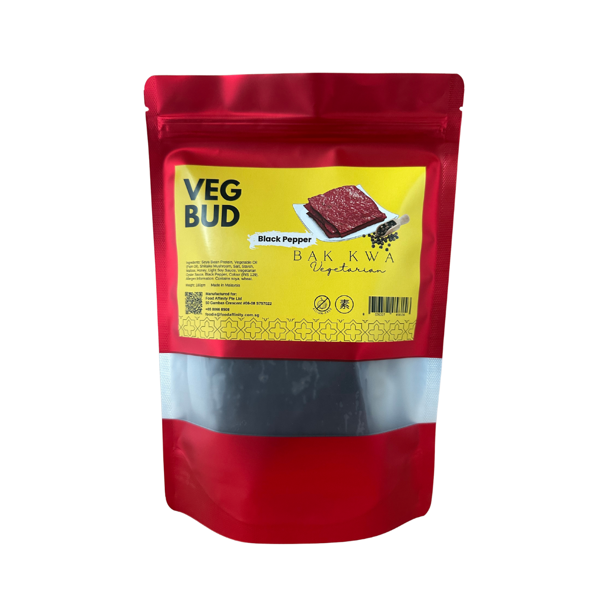 [Vegbud] Bak Kwa Black Pepper 180gm