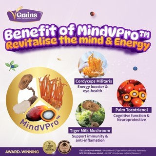 GoodMorning VGrains Multigrain Beverage - Purple Sweet Potato | Blueberries | Tiger-Milk Mushroom 30g x 12sachets